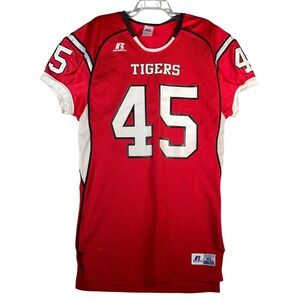 Russell Athletic Tigers Football Jersey #45 Red White XL Dry Power